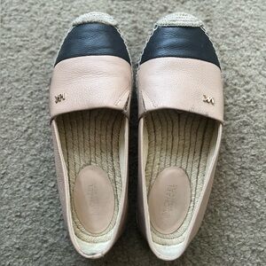 Michael Kors Espadrilles Slip on Shoes, Size 6.5 Black Cap Toe Free Shipping